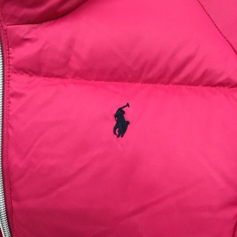 ポロラルフローレン POLO RALPH LAUREN ジャケット、上着 ジャケット、ブレザー キッズ ダウン フェザー M ワンポイント 桃 / ピンク /  ガールズ USED 古着 中古 10121585