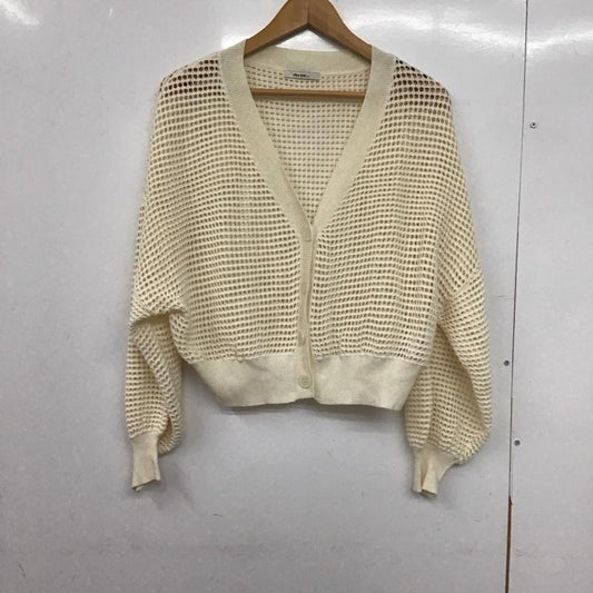 ニコアンド niko and... カーディガン 長袖 NKN33676CF Vネック メッシュ FREE 無地 アイボリー / アイボリー /  レディース USED 古着 中古 10146929