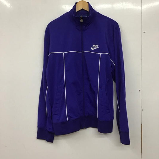 ナイキ NIKE ジャケット、上着 ジャケット、ブレザー ジップアップジャケット アウター 古着 スポーツウェア M ロゴ、文字 青 / ブルー /  メンズ USED 古着 中古 10139690