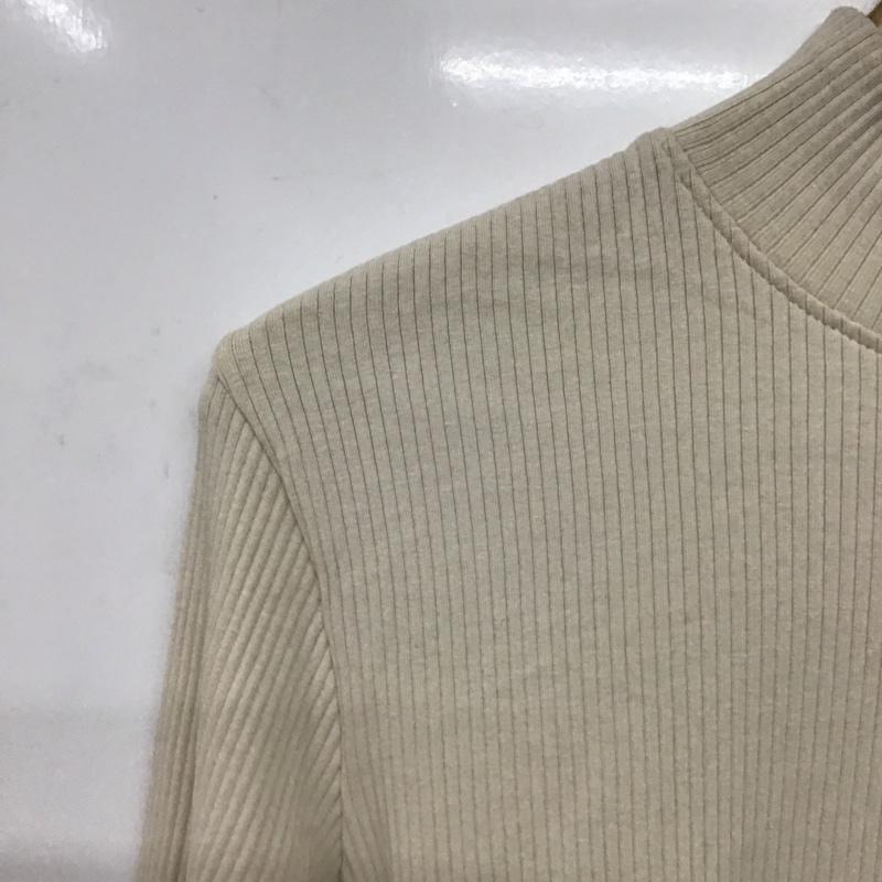ザラ ZARA カットソー 長袖 長袖カットソー リブカットソー L 無地 アイボリー / アイボリー /  レディース USED 古着 中古 10145429
