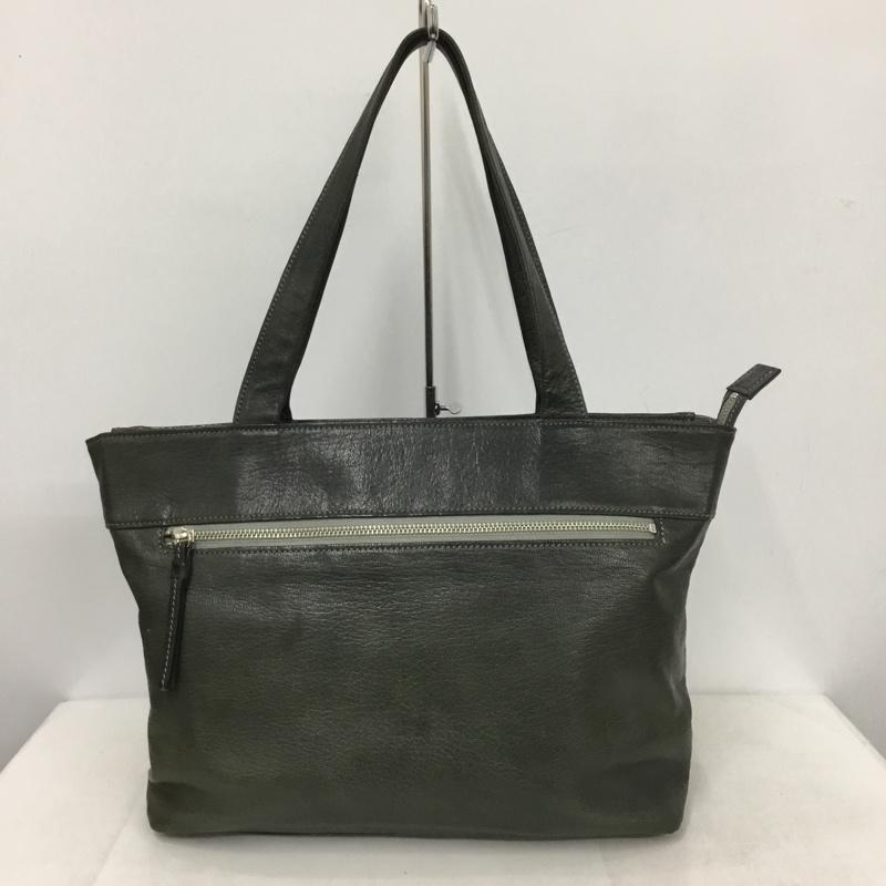 マーガレット・ハウエルアイデア MARGARET HOWELL idea トートバッグ トートバッグ レザー 無地 カーキ / カーキ /  レディース USED 古着 中古 10140436