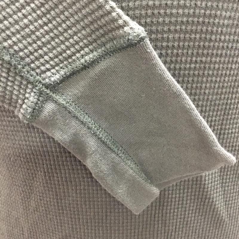 ジチピ gicipi カットソー 長袖 長袖カットソー クルーネックカットソー ロングスリーブカットソー ワッフルカットソー 3 無地 カーキ / カーキ /  メンズ USED 古着 中古 10114126