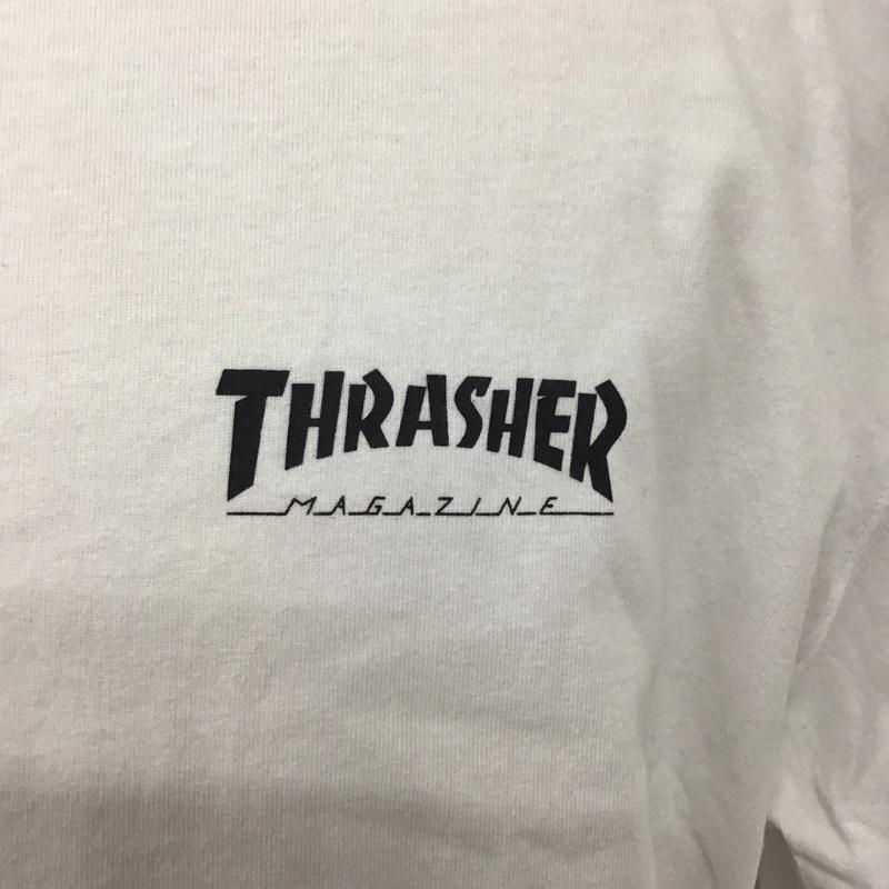 スラッシャー THRASHER Tシャツ 半袖 半袖カットソー プリントTシャツ クルーネックカットソー L プリント 白 / ホワイト /  メンズ USED 古着 中古 10124008