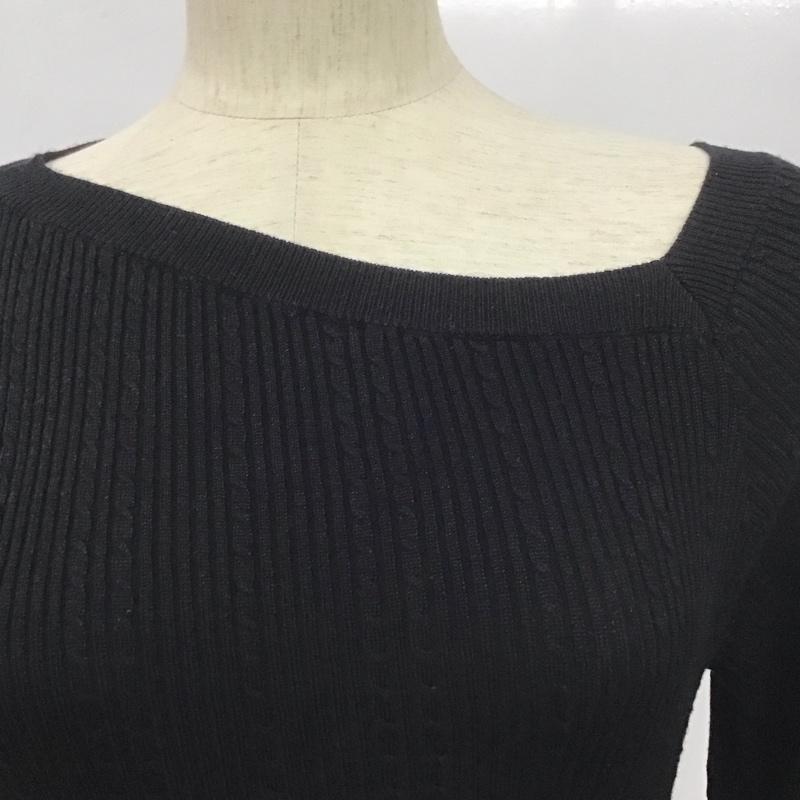 アルシーヴ archives ニット、セーター 長袖 M 無地 黒 / ブラック /  レディース USED 古着 中古 10140059