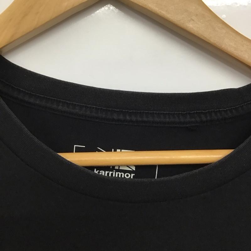 カリマー Karrimor Tシャツ 半袖 半袖カットソー プリントTシャツ クルーネックカットソー L ロゴ、文字 黒 / ブラック /  メンズ USED 古着 中古 10147615
