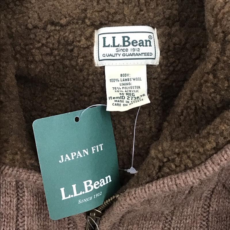 エルエルビーン L.L.Bean パーカー 長袖 273636 ニット フルジップ 裏フリース ジャパンフィット タグ付き M  茶 / ブラウン /  メンズ USED 古着 中古 10112402