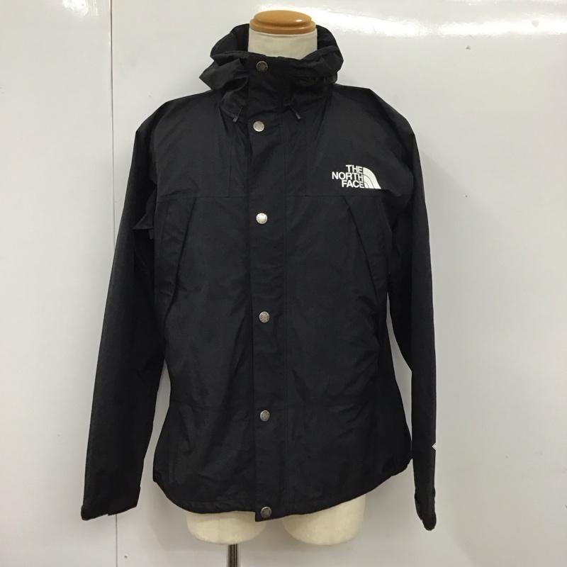 ザノースフェイス THE NORTH FACE ジャケット、上着 ジャンパー、ブルゾン np12135 マウンテンレインテックスジャケット ジップアップジャケット アウター L ロゴ、文字 黒 / ブラック /  メンズ USED 古着 中古 10114678
