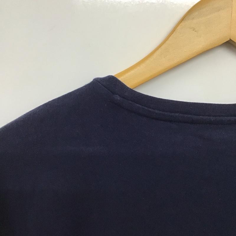 ラコステ LACOSTE カットソー 長袖 長袖カットソー 無地カットソー クルーネック 5 ロゴ、文字 紺 / ネイビー /  メンズ USED 古着 中古 10143683