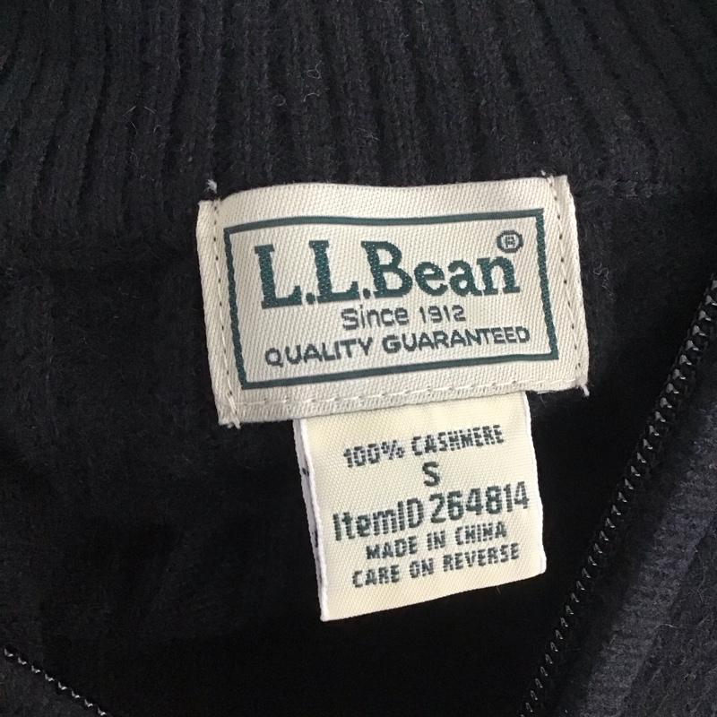 エルエルビーン L.L.Bean ニット、セーター 長袖 ハーフジップ S 無地 黒 / ブラック /  メンズ USED 古着 中古 10111724