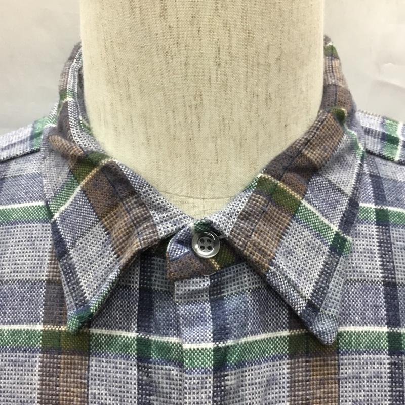 古着 USED シャツ、ブラウス 長袖 長袖シャツ チェックシャツ カラーシャツ 長袖カットソー 古着 フランス グランパシャツ 42 チェック マルチカラー / マルチカラー /  メンズ USED 古着 中古 10109590