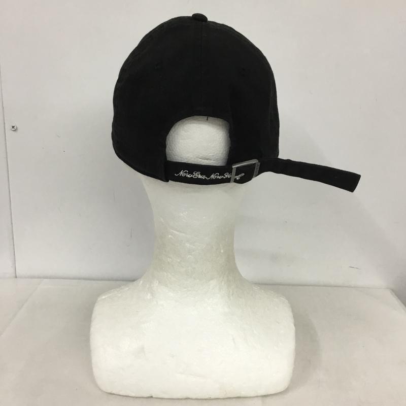 ニューエラ NEW ERA 帽子 キャップ 筆記体 ロゴ 刺繍 黒 / ブラック /  レディース USED 古着 中古 10141949