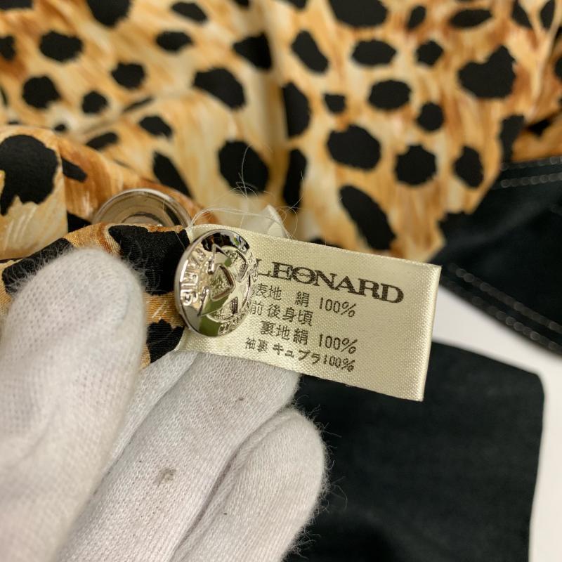 レオナール LEONARD コート コート一般 無地 X ヒョウ柄・レオパード柄 黒 / ブラック /  レディース USED 古着 中古 10031368
