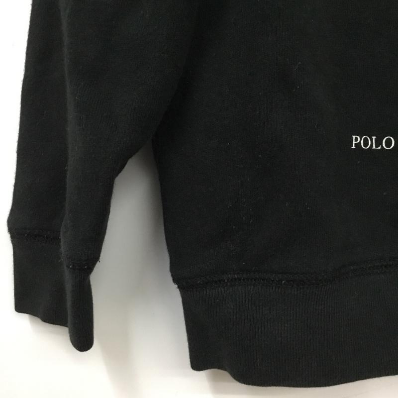 ポロラルフローレン POLO RALPH LAUREN トレーナー 長袖 長袖トレーナー スウェット クルーネック リブスウェットカットソー 3 プリント 黒 / ブラック /  ボーイズ USED 古着 中古 10116550