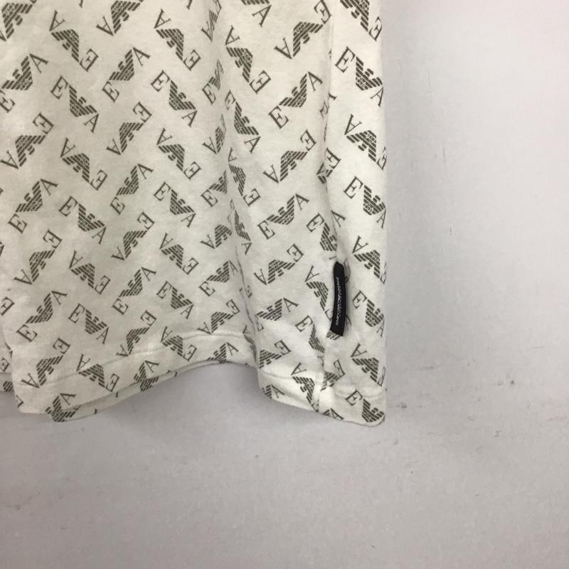エンポリオアルマーニ EMPORIO ARMANI Tシャツ 半袖 Vネック XL プリント X ロゴ、文字 白 / ホワイト /  レディース USED 古着 中古 10134603
