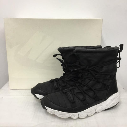 ナイキ NIKE ブーツ ショートブーツ 728746-001 FOOTSCAPE ROUTE SNEAKERBOOT ウィンターブーツ 26.5cm 箱有 26.5cm ワンポイント 黒 / ブラック / X 白 / ホワイト /  メンズ USED 古着 中古 10123629