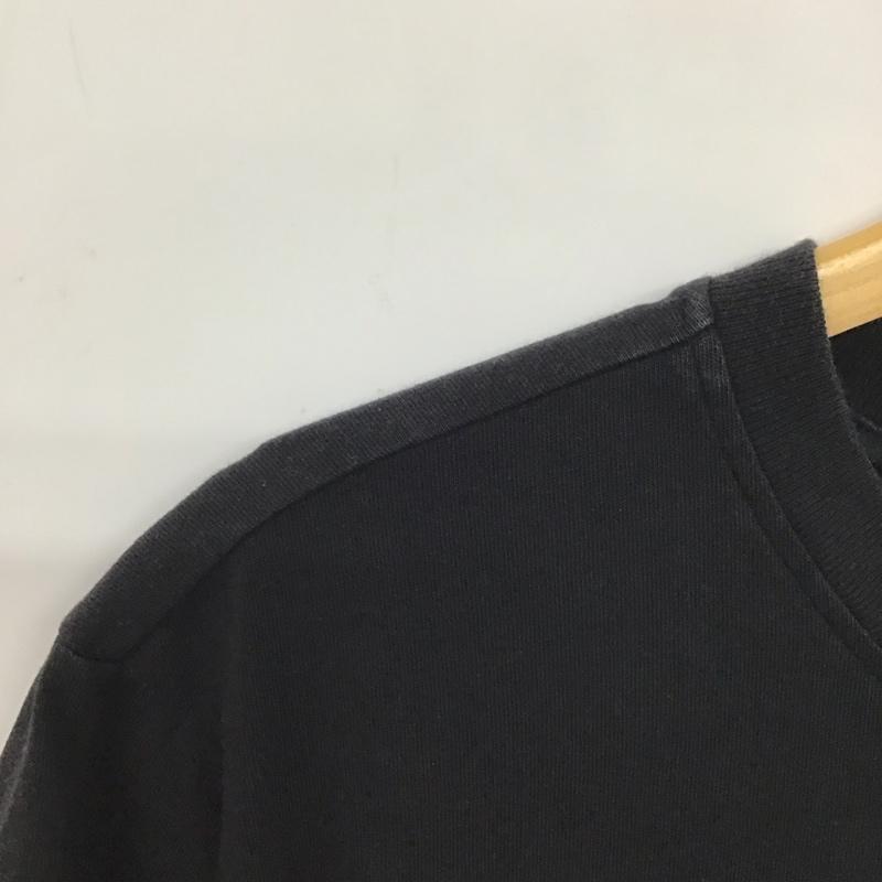 アディダス adidas Tシャツ 半袖 半袖カットソー プリントTシャツ クルーネックカットソー プリント 黒 / ブラック /  メンズ USED 古着 中古 10133706