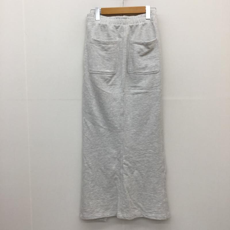 エックスガール X-girl スカート ロングスカート 105222032001 MERMAID SWEAT SKIRT S ロゴ、文字 灰 / グレー / X 白 / ホワイト / X 紺 / ネイビー /  レディース USED 古着 中古 10130219