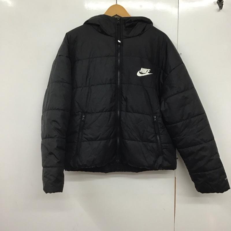 ナイキ NIKE ジャケット、上着 ジャンパー、ブルゾン DJ6996-010 中綿ジャケット XL ロゴ、文字 X プリント 黒 / ブラック /  レディース USED 古着 中古 10142756