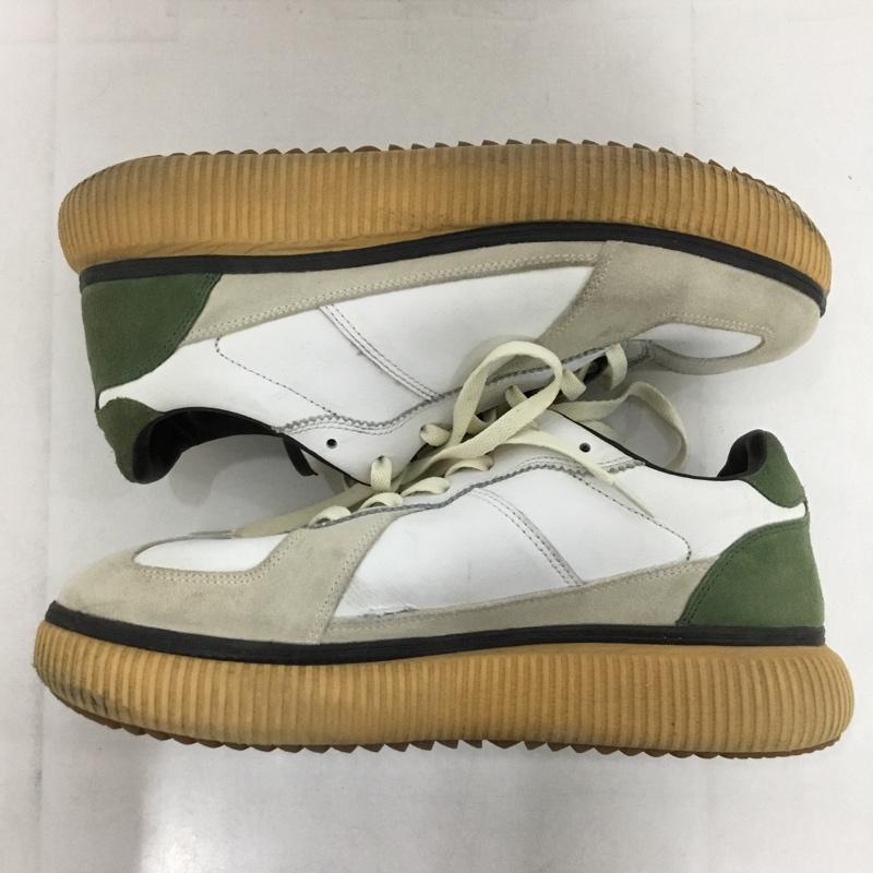 オニツカタイガーアンドレアポンピリオ Onitsuka Tiger × ANDREA POMPILIO スニーカー スニーカー TH709L DELEGACY 27.5cm 27.5cm ロゴ、文字 白 / ホワイト / X カーキ / カーキ /  メンズ USED 古着 中古 10146027