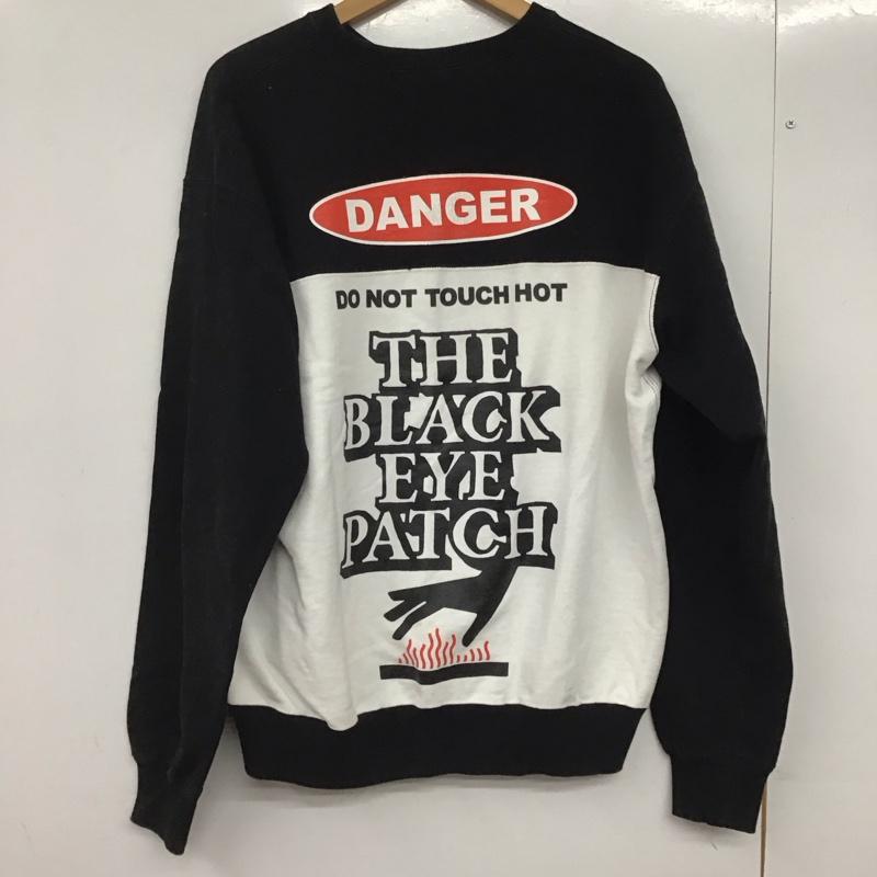 ブラックアイパッチ Black eye patch トレーナー 長袖 長袖トレーナー スウェット クルーネック プルオーバー M ロゴ、文字 白 / ホワイト / X 黒 / ブラック / X 赤 / レッド /  メンズ USED 古着 中古 10145708