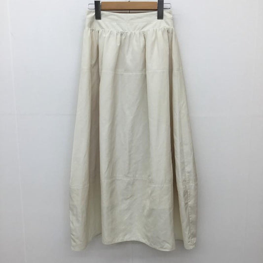 グリーンレーベルリラクシング green label relaxing スカート ロングスカート 38 無地 オフホワイト / オフホワイト /  レディース USED 古着 中古 10134755