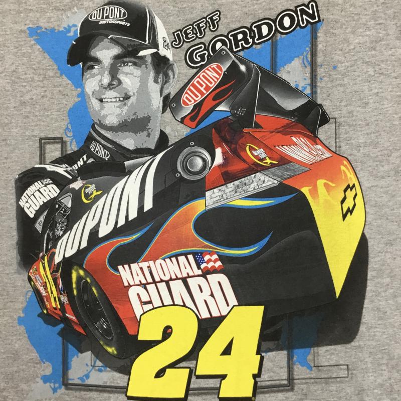 ユーズドクロージング used clothes Tシャツ 半袖 NASCAR プリント Ｔシャツ グレー　GORDON プリント 灰 / グレー /  メンズ USED 古着 中古 10130951