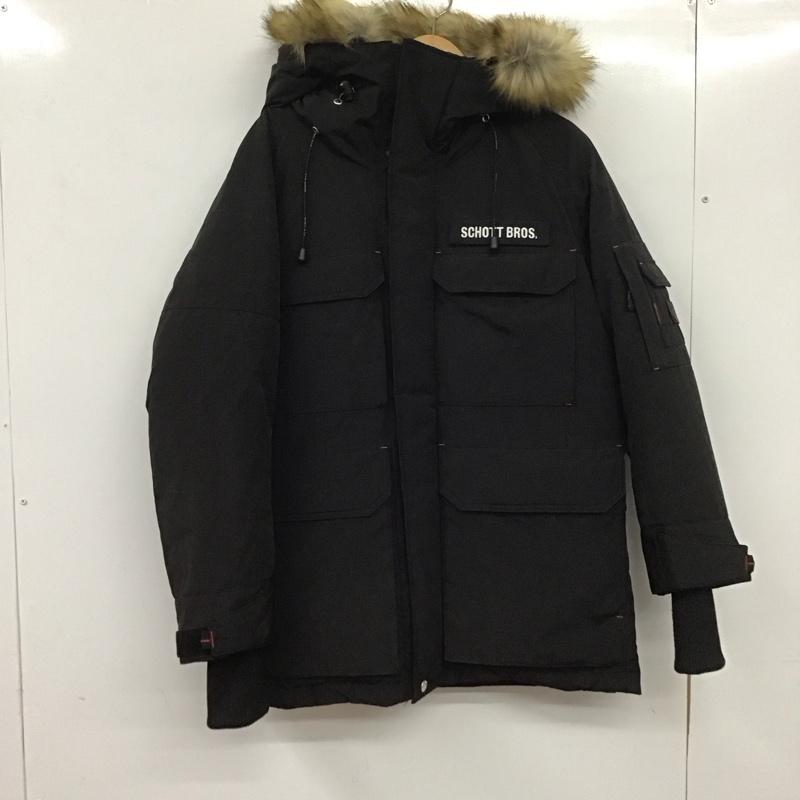 ショットブロス SCHOTT BROS. ジャケット、上着 ジャンパー、ブルゾン ジップアップジャケット ナイロンジャケット アウター M ロゴ、文字 黒 / ブラック /  メンズ USED 古着 中古 10139674