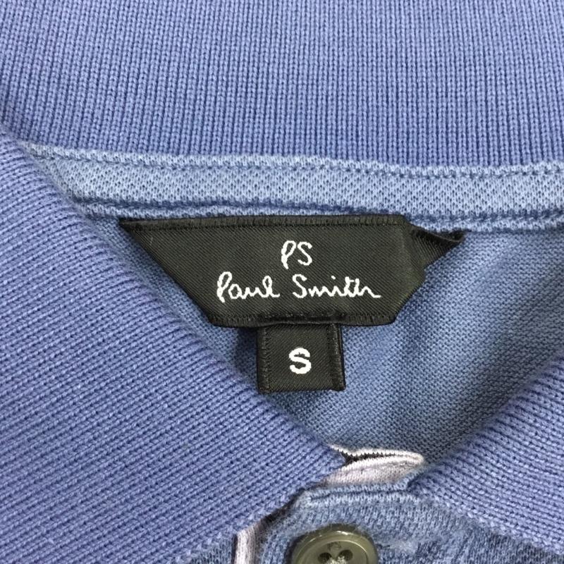 ポールスミス Paul Smith ポロシャツ 半袖 半袖ポロシャツ カラーシャツ 半袖カットソー S ロゴ、文字 青 / ブルー /  メンズ USED 古着 中古 10109278