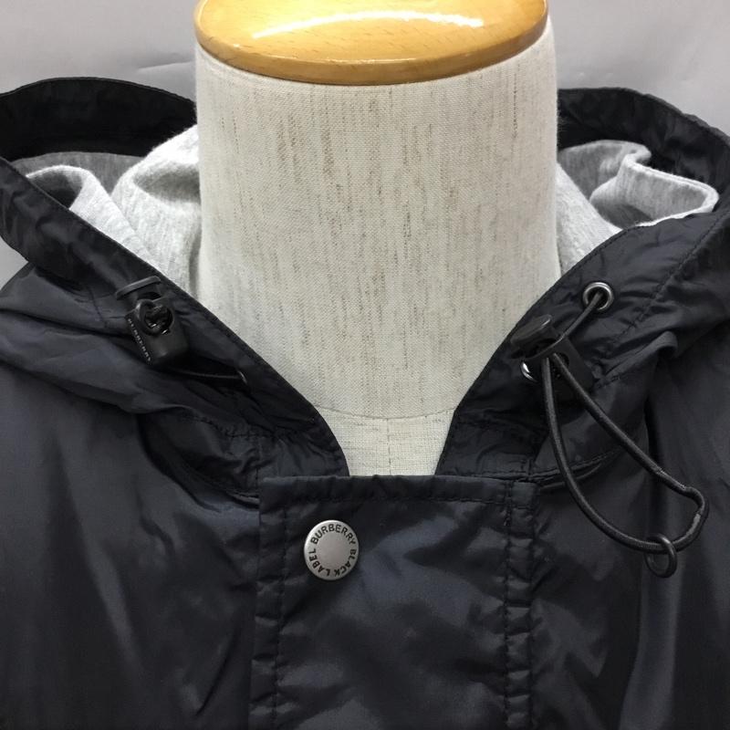 バーバリーブラックレーベル BURBERRY BLACK LABEL ジャケット、上着 ジャンパー、ブルゾン ジップアップジャケット ジャンパー ジャケット カジュアルジャケット アウター L 無地 黒 / ブラック /  メンズ USED 古着 中古 10108236