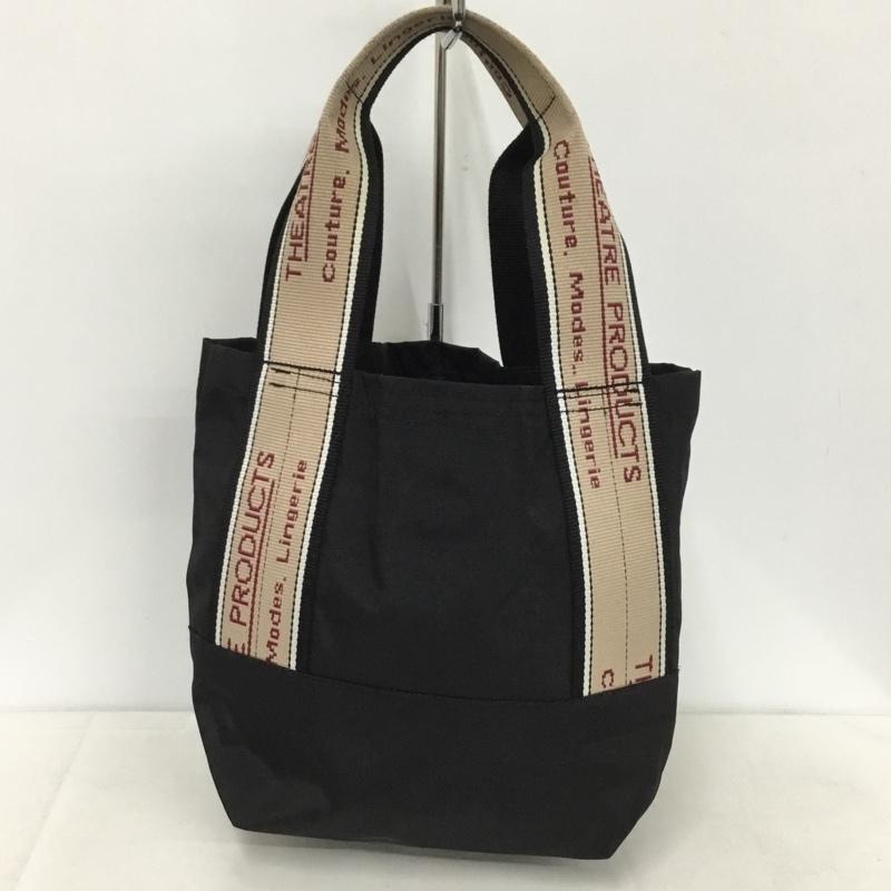 シアタープロダクツ THEATRE PRODUCTS ハンドバッグ ハンドバッグ ミニトートバッグ ロゴ、文字 黒 / ブラック /  レディース USED 古着 中古 10142191