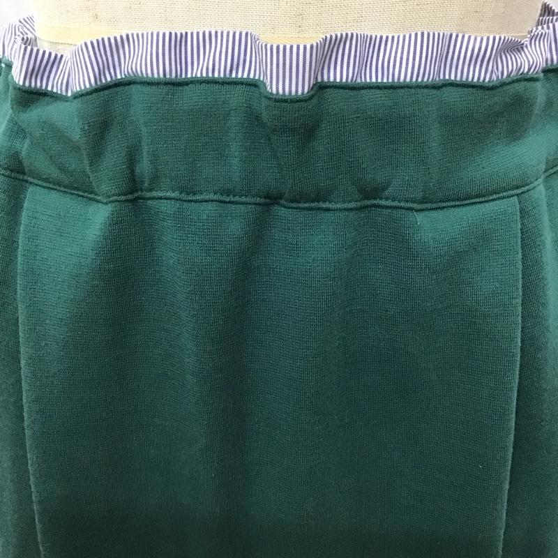 ニコアンド niko and... スカート ミニスカート ON41DM13TO CポンチタックタイトSK タグ付き M 無地 緑 / グリーン /  レディース USED 古着 中古 10115405