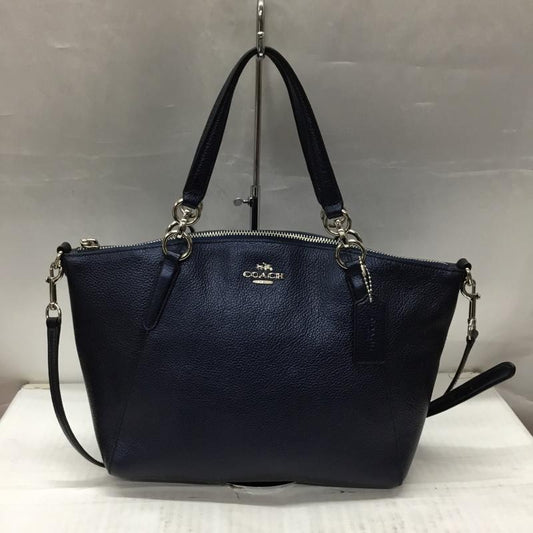 コーチ COACH ハンドバッグ ハンドバッグ F56127 2WAY ショルダー ロゴ、文字 紺 / ネイビー /  レディース USED 古着 中古 10107878