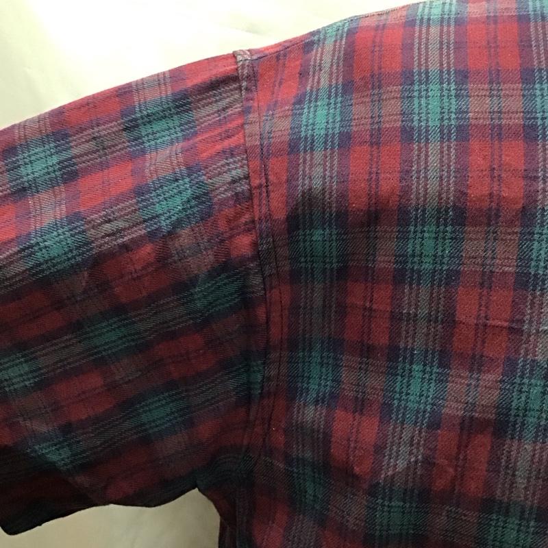 カスタムスタイル KUSTOMSTYLE シャツ、ブラウス 半袖 刺繍 ロゴ 胸ポケット L チェック マルチカラー / マルチカラー /  メンズ USED 古着 中古 10122617