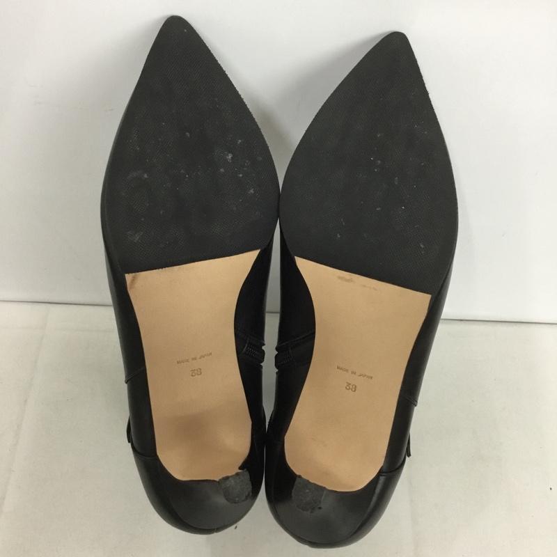 古着 USED ブーツ ショートブーツ ベルトショートブーツ ポインテッドトゥ 38 無地 黒 / ブラック /  レディース USED 古着 中古 10142832