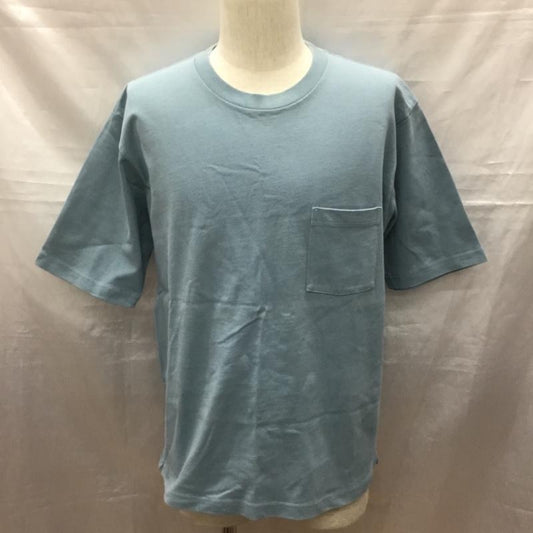グリーンレーベルリラクシング green label relaxing カットソー 半袖 3217-175-4587 SCヘビーウェイトクルー半袖Tシャツ クルーネックカットソー L 無地 水色 / ライトブルー /  メンズ USED 古着 中古 10116731