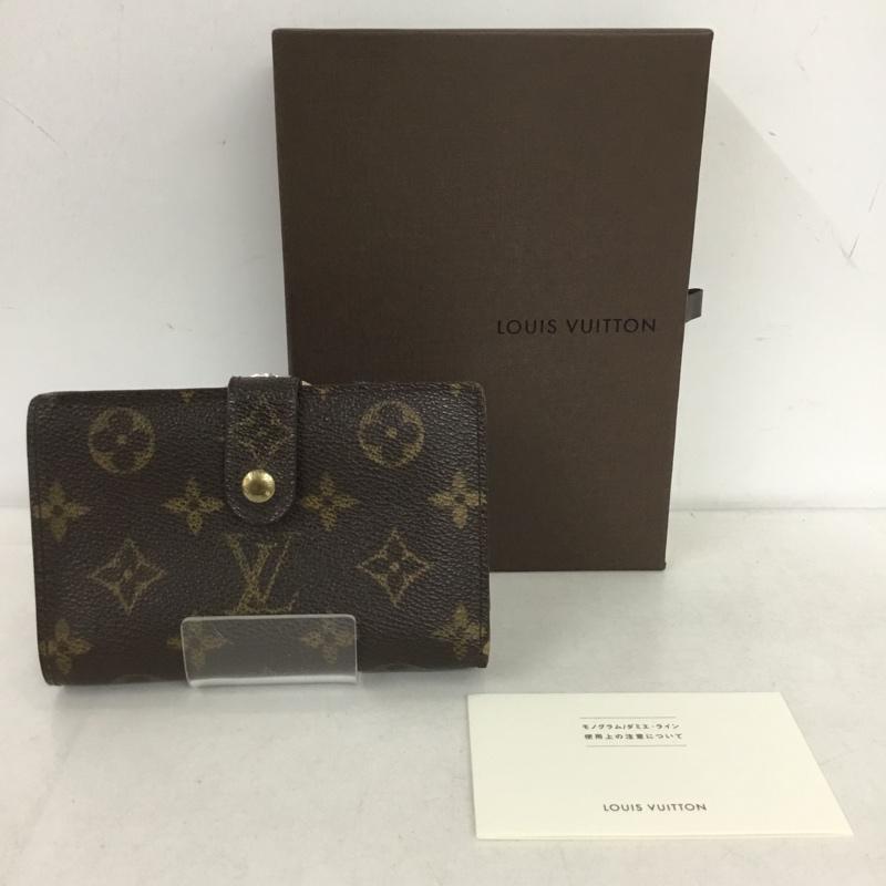 ルイヴィトン LOUIS VUITTON 財布 二つ折り モノグラム ポルトフォイユ ヴィエノワ がま口 箱有 総柄 茶 / ブラウン /  レディース USED 古着 中古 10149866