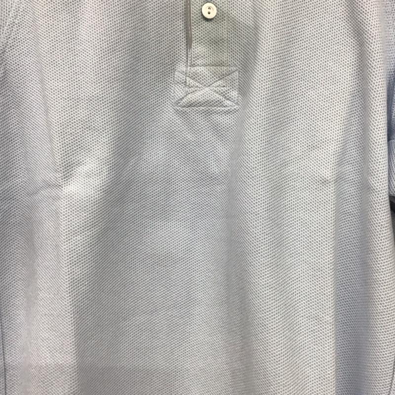 ランズエンド LANDS END ポロシャツ 半袖 半袖ポロシャツ カラーシャツ 半袖カットソー XL 無地 水色 / ライトブルー /  メンズ USED 古着 中古 10143254