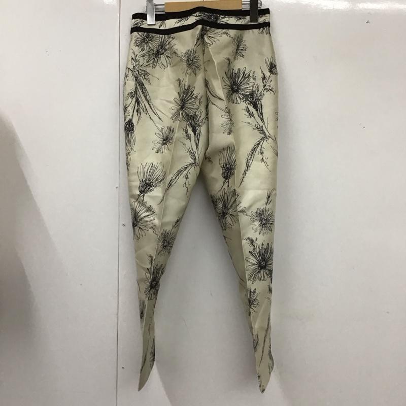ブルックスブラザーズ BROOKS BROTHERS ボトムス ボトムス シルク ストレートパンツ センタープレス 4 総柄 アイボリー / アイボリー /  レディース USED 古着 中古 10123199