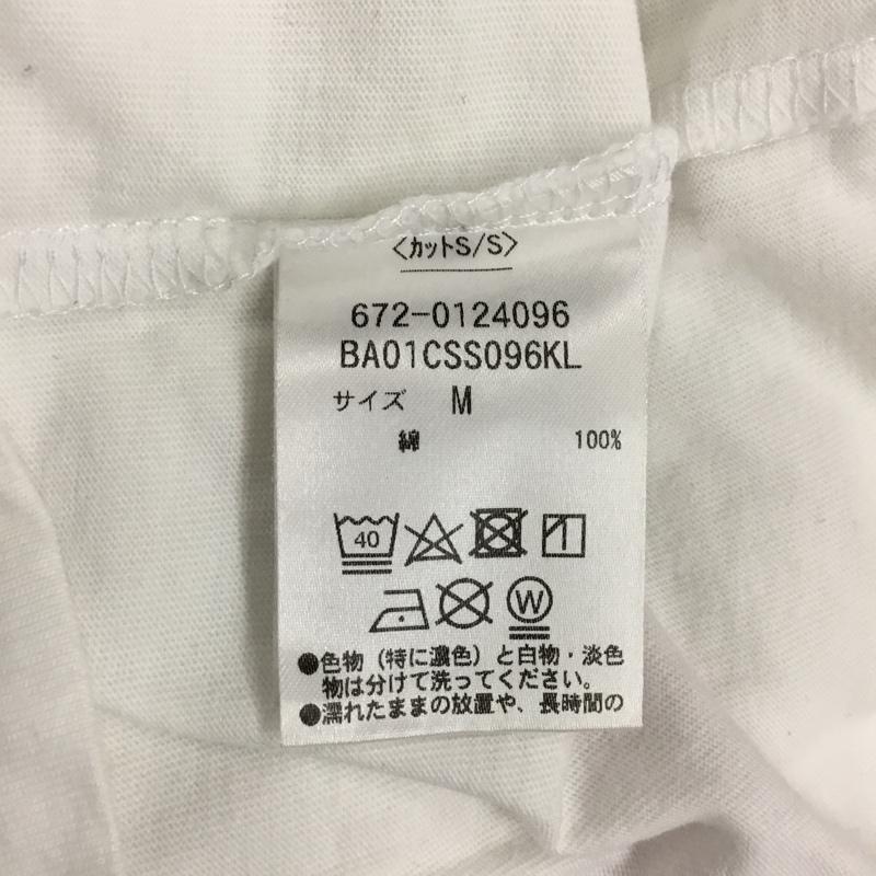 ナノユニバース nano・universe Tシャツ 半袖 672-0124096 オーガニックコットン M プリント 白 / ホワイト / X 紫 / パープル /  メンズ USED 古着 中古 10119329