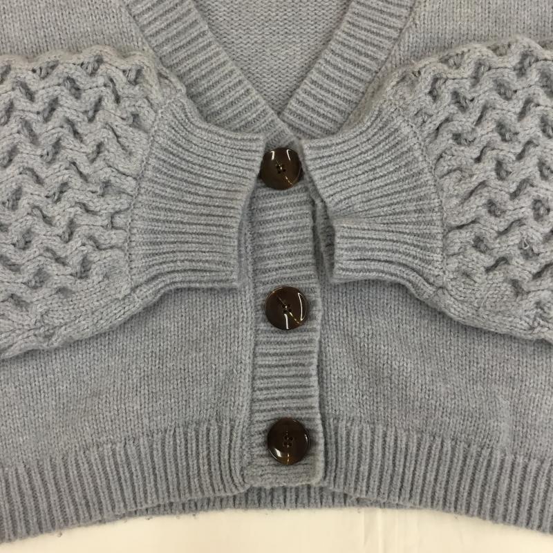 ココ ディール COCO DEAL カーディガン 長袖 2 無地 青 / ブルー /  レディース USED 古着 中古 10135636