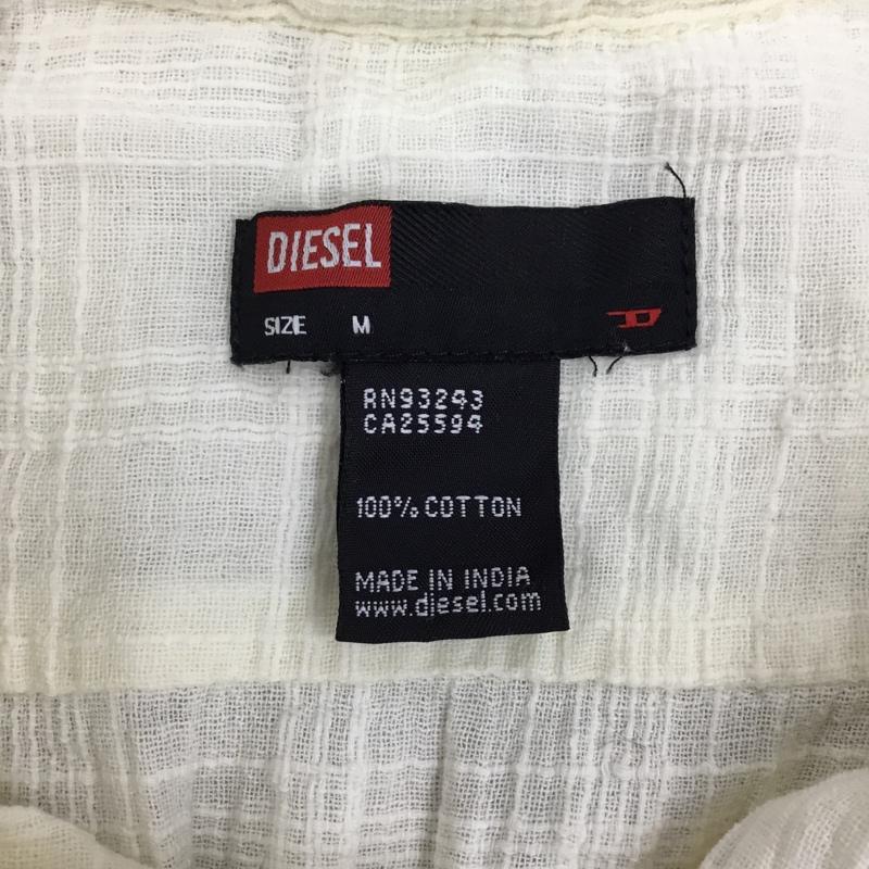 ディーゼル DIESEL シャツ、ブラウス 半袖 半袖シャツ カラーシャツ 半袖カットソー プリントシャツ M プリント 白 / ホワイト /  メンズ USED 古着 中古 10106489