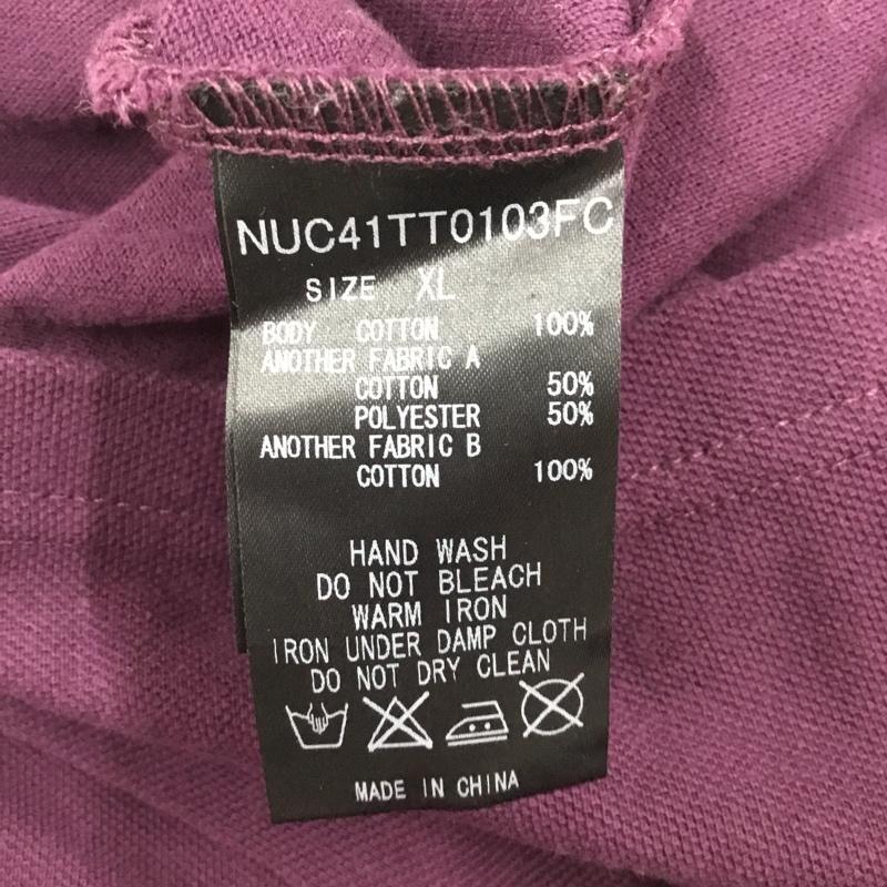 ジュンハシモト junhashimoto ポロシャツ 半袖 nuc41tt0103fc JUNHASHIMOTO×nanouniverse 半袖ポロシャツ 半袖カットソー XL 無地 紫 / パープル /  メンズ USED 古着 中古 10114578