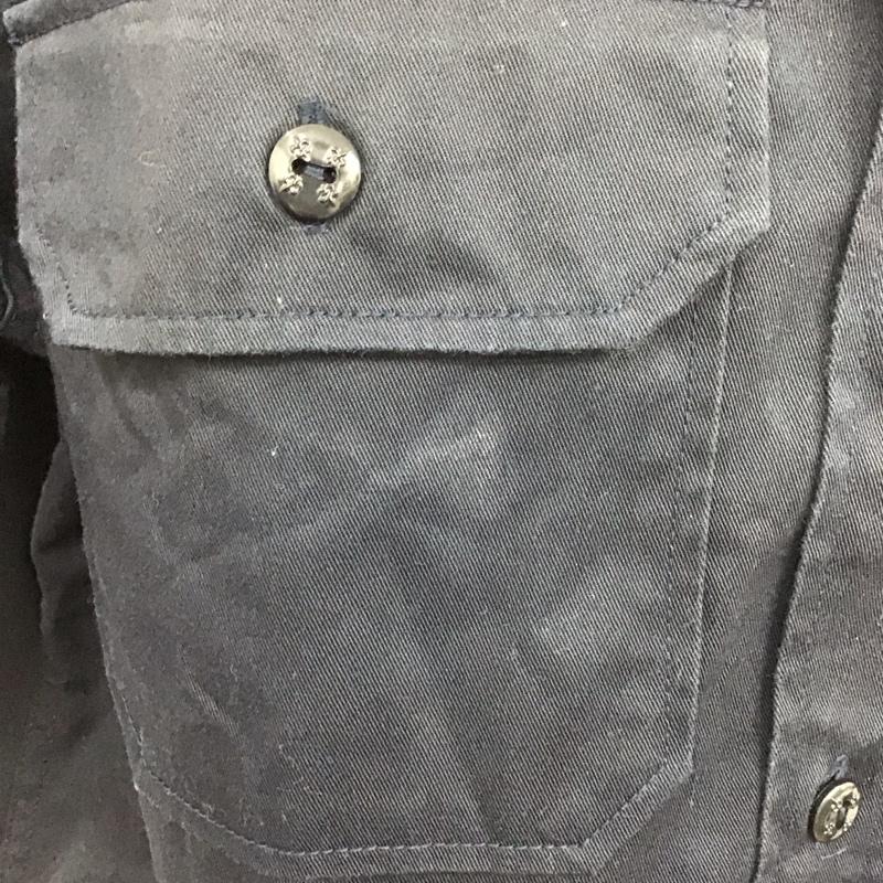 アベイシングエイプ A BATHING APE シャツ、ブラウス 半袖 ワークシャツ L 無地 紺 / ネイビー /  メンズ USED 古着 中古 10109879