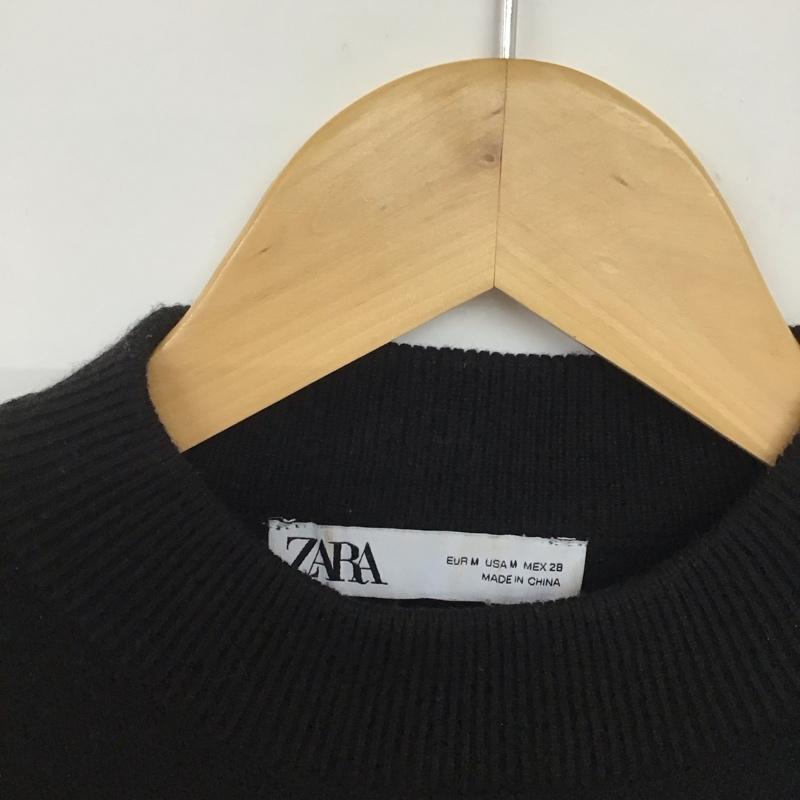 ザラ ZARA ニット、セーター 長袖 6254 128 800 モックネック M 無地 黒 / ブラック /  レディース USED 古着 中古 10143850