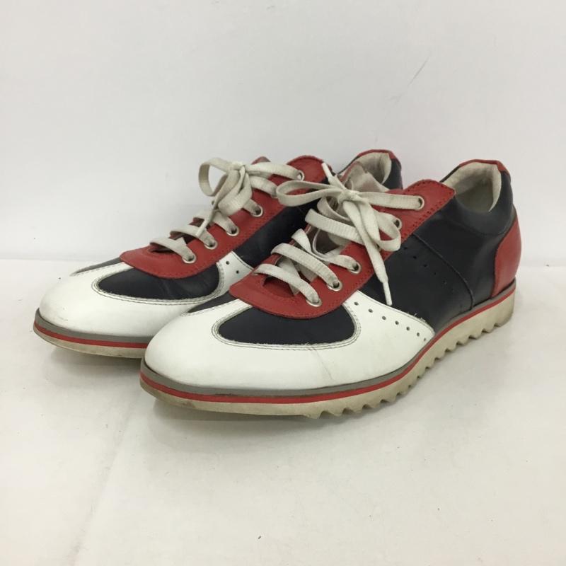 古着 USED スニーカー スニーカー GIANFRANCO LATTANZI 40 2733 無地 赤 / レッド / X 白 / ホワイト / X 紺 / ネイビー /  メンズ USED 古着 中古 10149455