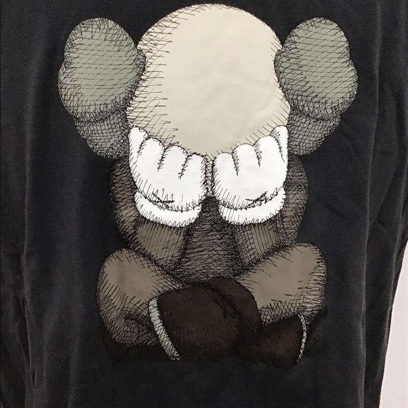 ユニクロ UNIQLO Tシャツ 半袖 341-446311 Tシャツ プリントTシャツ クルーネックカットソー 半袖カットソー XL プリント 黒 / ブラック /  メンズ USED 古着 中古 10122980
