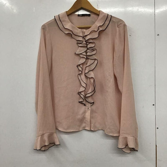 ザラ ZARA シャツ、ブラウス 長袖 S 無地 桃 / ピンク /  レディース USED 古着 中古 10136618