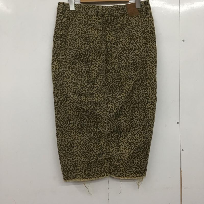 ザラ ZARA スカート ひざ丈スカート デニムスカート タイトスカート センタースリット ストレッチ L 総柄 マルチカラー / マルチカラー /  レディース USED 古着 中古 10147656
