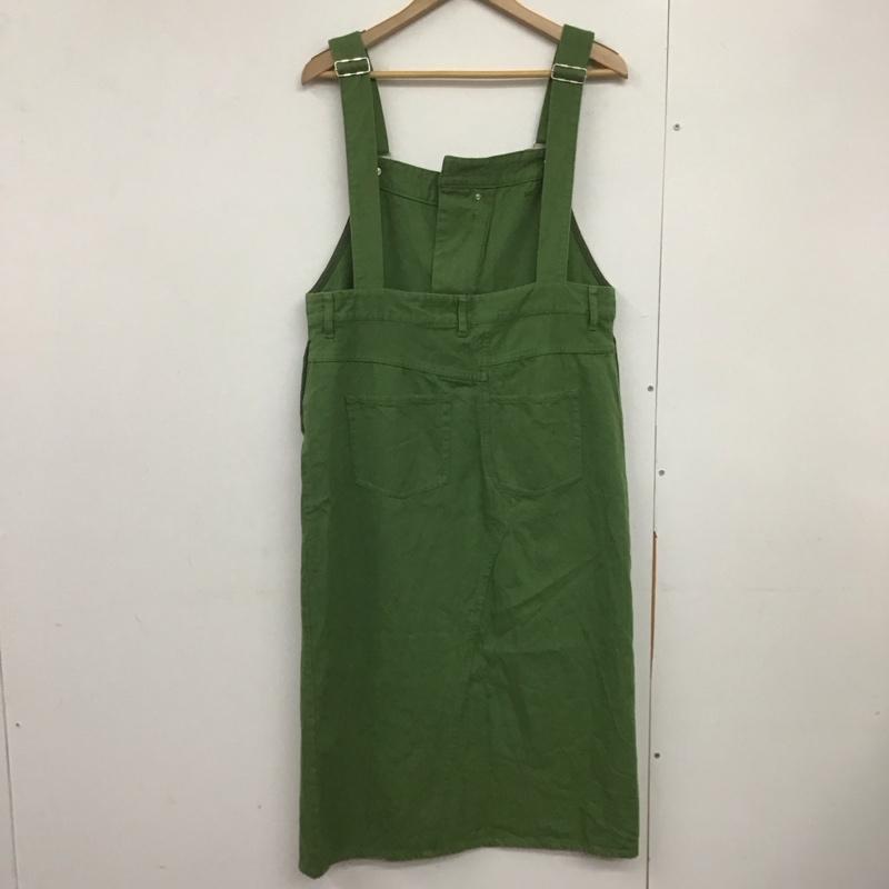 サマンサモスモス SM2 ジャンパースカート ジャンパースカート 2100493 アシメサロペットジャンスカ スリット FREE 無地 カーキ / カーキ /  レディース USED 古着 中古 10144365