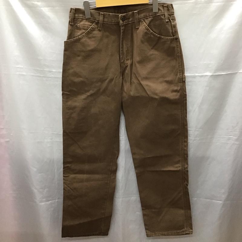 ディッキーズ Dickies パンツ ワークパンツ、ペインターパンツ ワークパンツ ワイドパンツ カジュアルパンツ 32インチ 無地 茶 / ブラウン /  メンズ USED 古着 中古 10116228